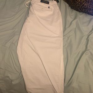 White linen pants